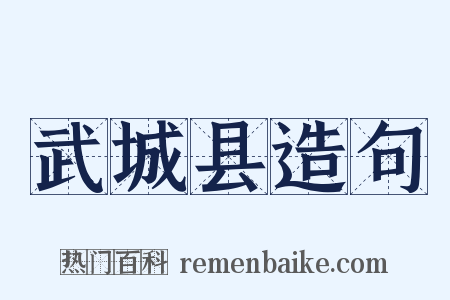武城县造句是什么意思的图片
